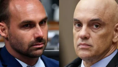 Eduardo reage a Moraes após exigência que envolve Bolsonaro