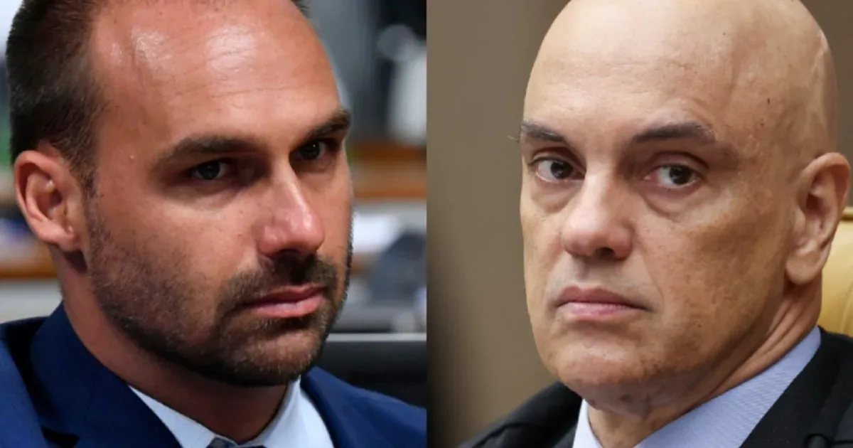 Eduardo reage a Moraes após exigência que envolve Bolsonaro