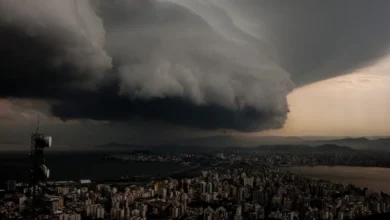 Frente fria associada a ciclone pode atingir o Brasil