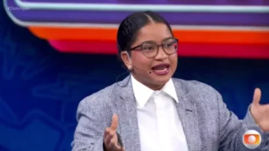 Milena não se cala durante Domingão com Luciano Huck