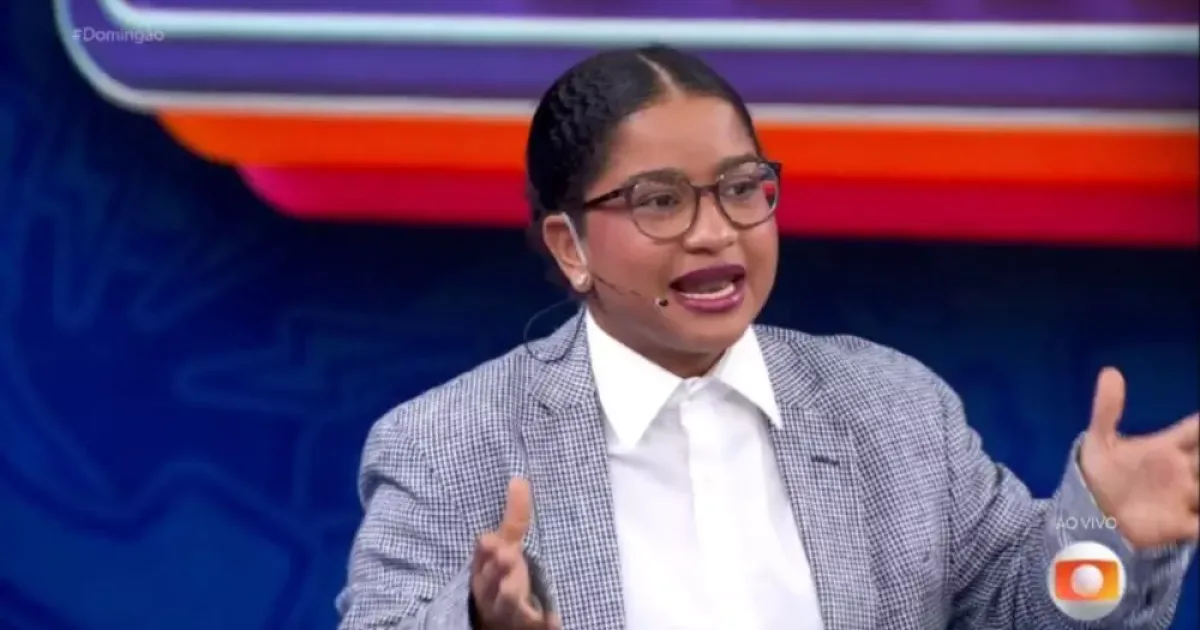 Milena não se cala durante Domingão com Luciano Huck