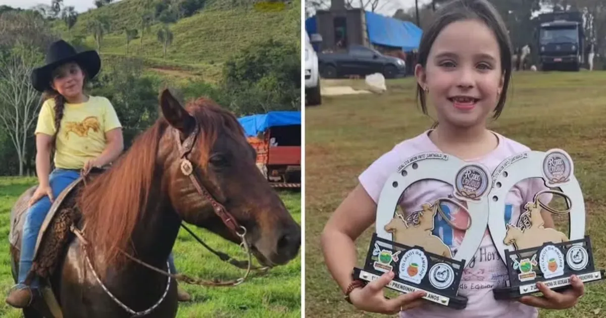 Morre Ana Júlia aos 9 anos de idade, após cair de cavalo