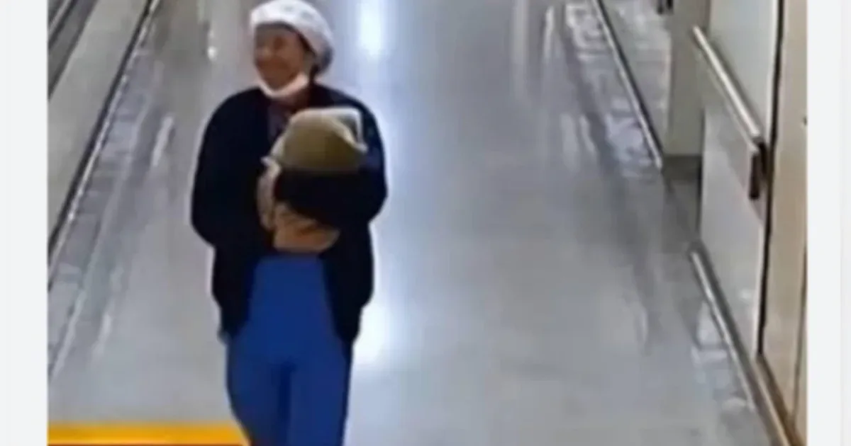 Técnica de enfermagem é flagrada tentando levar bebê em hospital