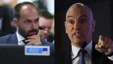 Defesa de Eduardo Bolsonaro questiona atuação de Moraes no STF