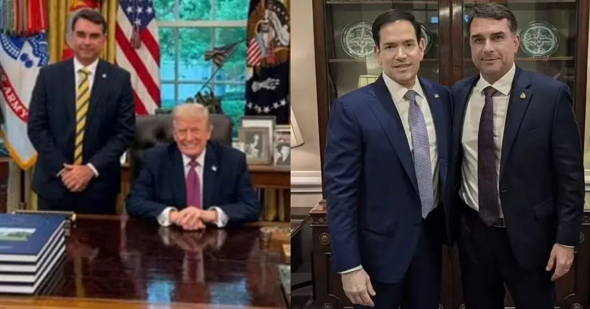 Flávio Bolsonaro faz comparativo do Brasil com o México para Donaldo Trump