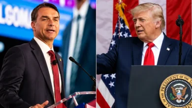 Trump teria comentado sobre Lula em encontro com Flávio Bolsonaro na Casa Branca
