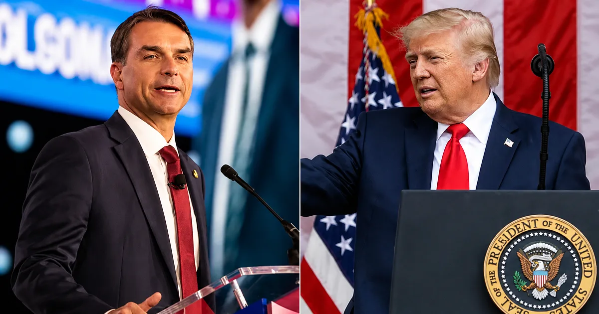 Trump teria comentado sobre Lula em encontro com Flávio Bolsonaro na Casa Branca