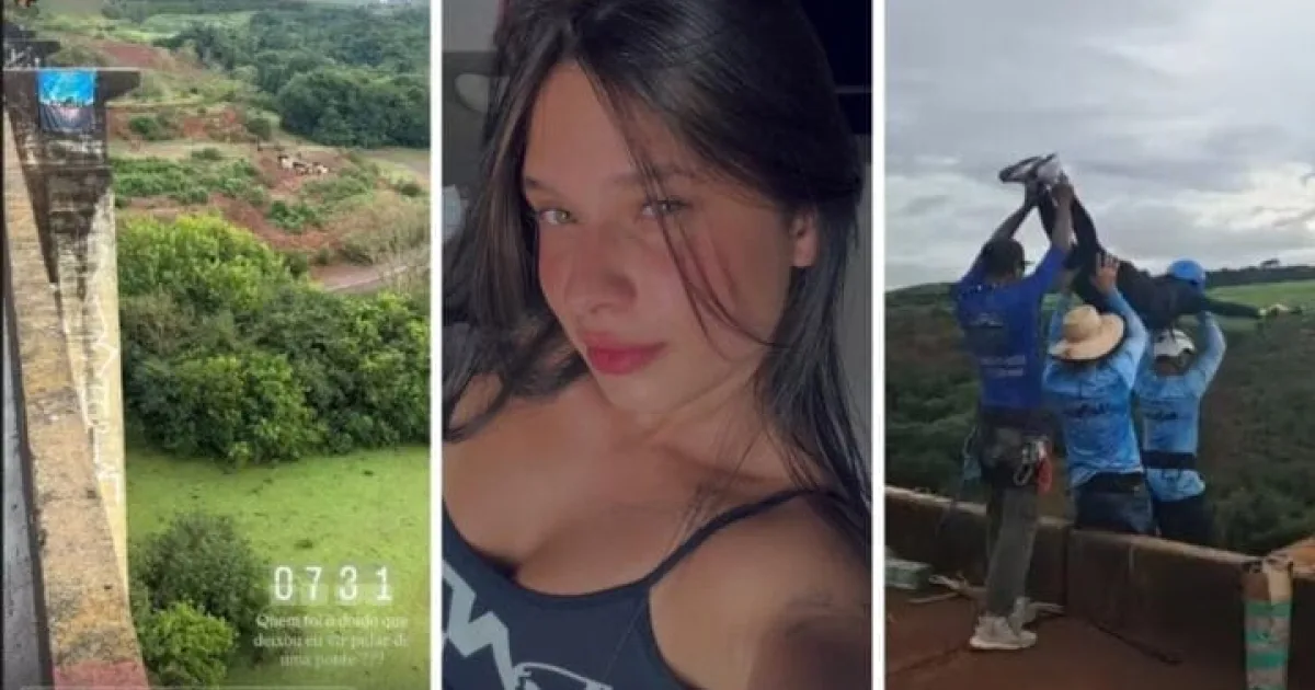 Caso Maria Eduarda: vídeo completo mostra momento exato de queda da jovem ao pular de ponte
