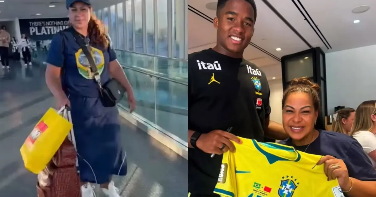 Mãe de Endrick deixa Copa e vai embora antes do filho jogar pelo Brasil
