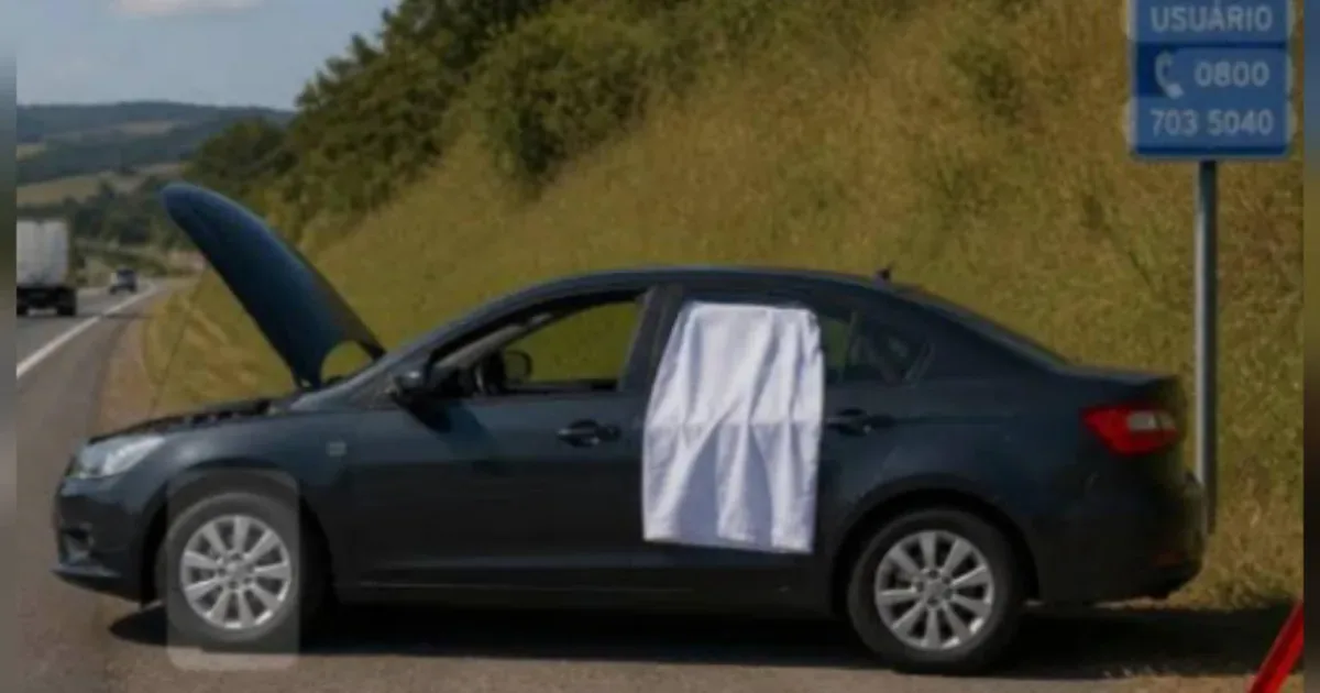 Pano branco no carro na estrada: o que esse sinal pode indicar?