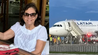 Polícia investiga caso de mulher que caiu de escada de avião como morte suspeita