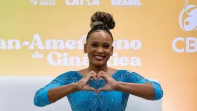 Rebeca Andrade publica foto com linda declaração: ‘Eu te amo’