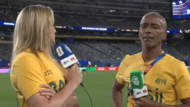 Resposta de Romário a Fernanda Gentil repercute durante transmissão da Cazé TV
