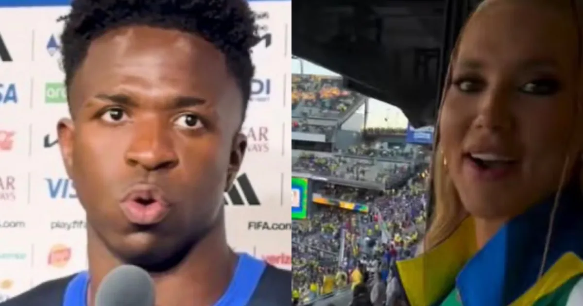 Virgínia Fonseca reage ao gol de Vini Jr. contra o Haiti