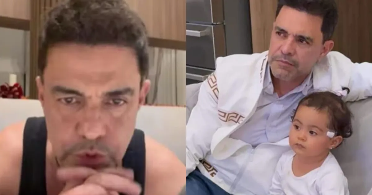 Zezé Di Camargo publica foto da filha após cirurgia no rosto