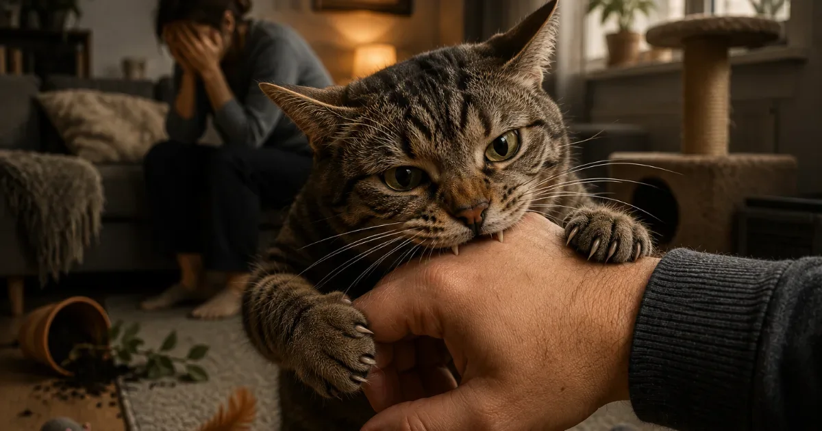 As mordidas do seu gato podem ser um pedido de ajuda