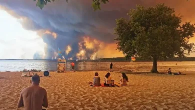As nuvens de fogo que alimentam os incêndios na França