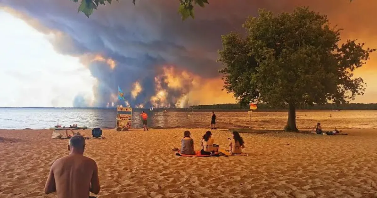 As nuvens de fogo que alimentam os incêndios na França