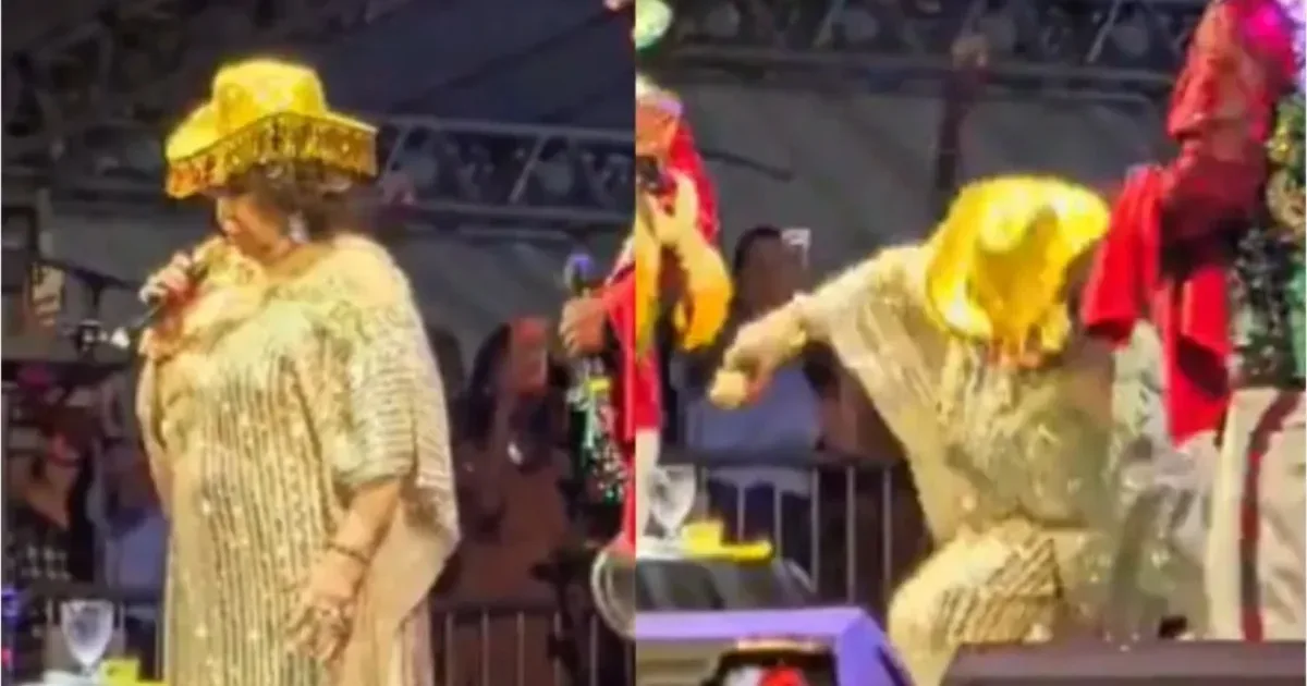 Cantora Alcione sofre queda no palco durante show em São Luís e tranquiliza fãs: "Estou ótima"