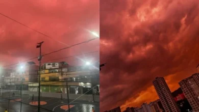 Céu da Venezuela está completamente vermelho após terremotos que atingiram o país