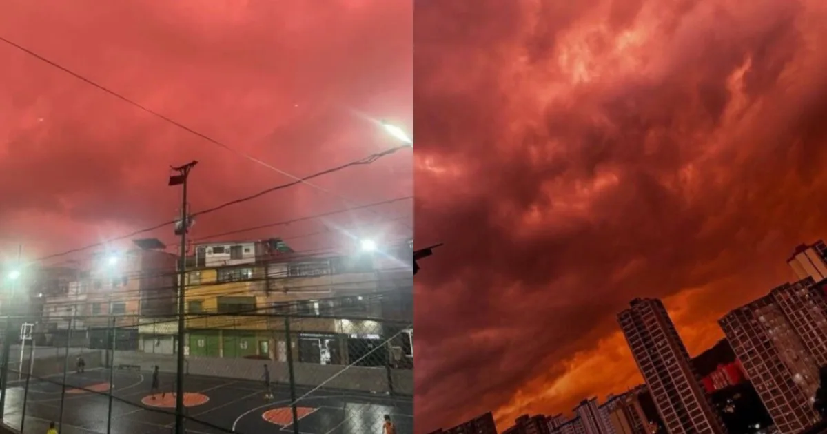 Céu da Venezuela está completamente vermelho após terremotos que atingiram o país