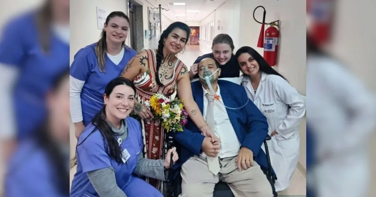 Empresário realiza sonho ao se casar no hospital e emociona o país com sua história