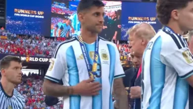 Foi assim que o jogador da Argentina reagiu diante de Donald Trump