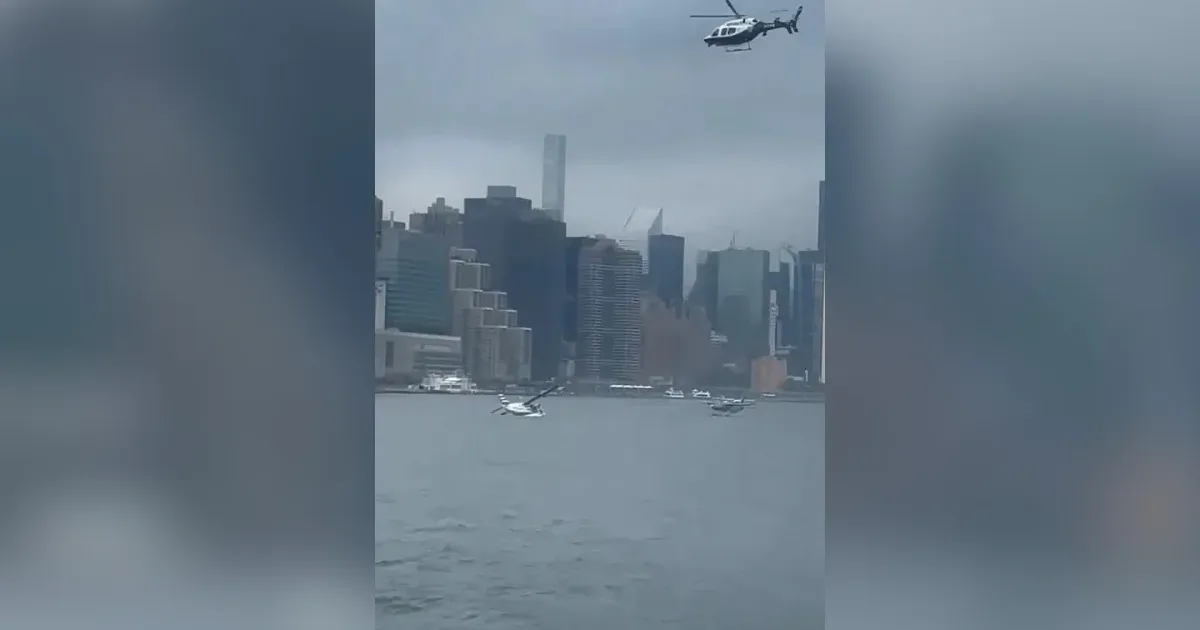 Hidroavião cai no East River, em Nova York, com 10 pessoas a bordo