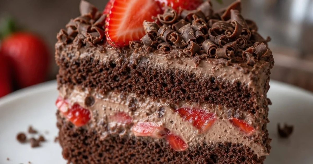 Bolo de Chocolate com Morango: Receita Cremosa, Fofinha e Perfeita Para a Sobremesa