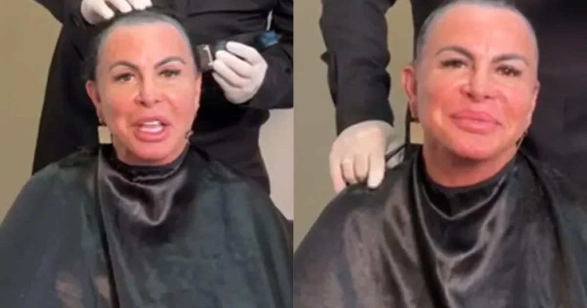Gretchen mostra transformação ao vivo e explica motivo de raspar a cabeça