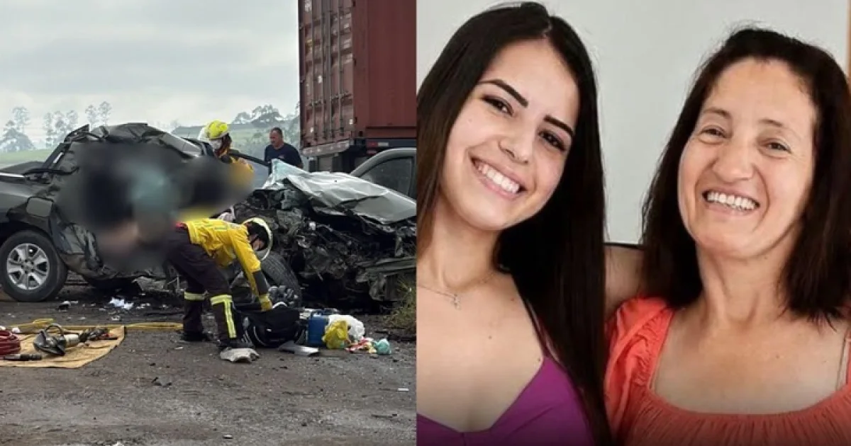 Mãe e filha que morreram em grave acidente na BR-470 estavam a caminho do velório da avó em SC