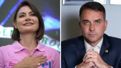 Michelle e Flávio Bolsonaro tem o primeiro encontro depois de rusga política