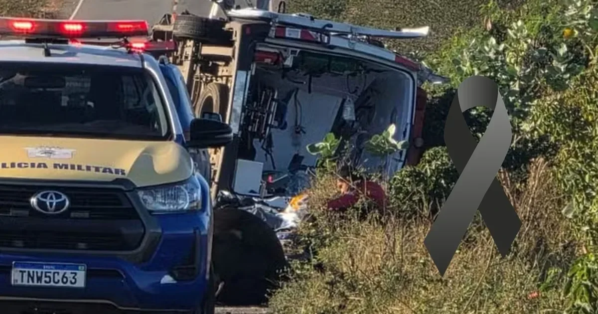 Paciente cardíaco morre após colisão entre ambulância do Samu e caminhão