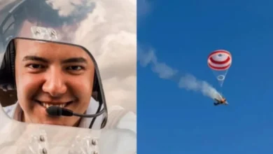 Piloto sai de avião após queda e faz um pedido inesperado