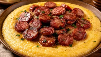 Polenta cremosa com linguiça calabresa: receita fácil e saborosa