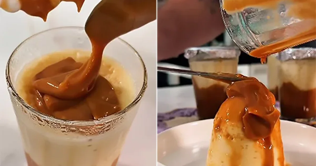 Pudim no copo americano feito no fogão: sobremesa fácil, cremosa e sem forno