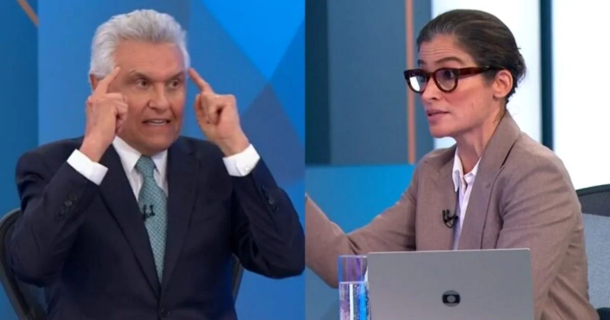 Sabatina no Jornal Nacional: Caiado leva resposta na lata ao questionar Renata
