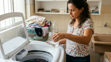 Você coloca vinagre na máquina de lavar?