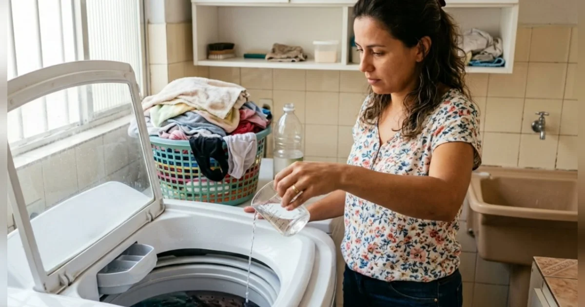 Você coloca vinagre na máquina de lavar?