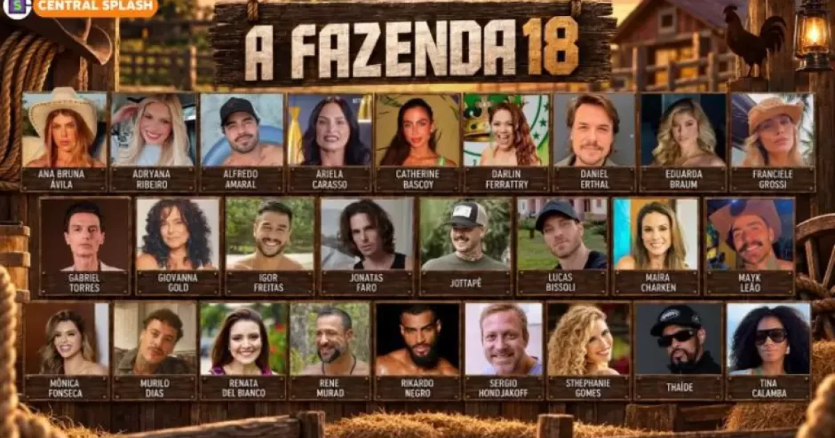 A Fazenda 18: Vaza suposta lista oficial de participantes do reality show