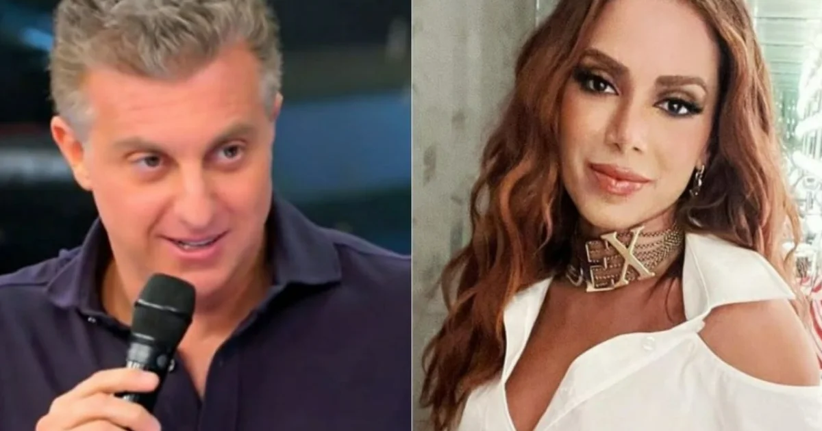 Anitta corrige Luciano Huck ao vivo no Domingão