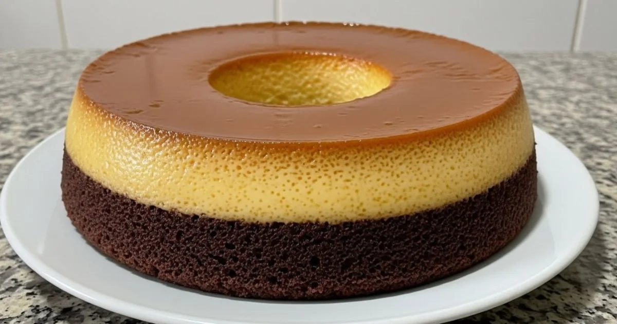 Bolo pudim de chocolate uma sobremesa cremosa que conquista na primeira fatia