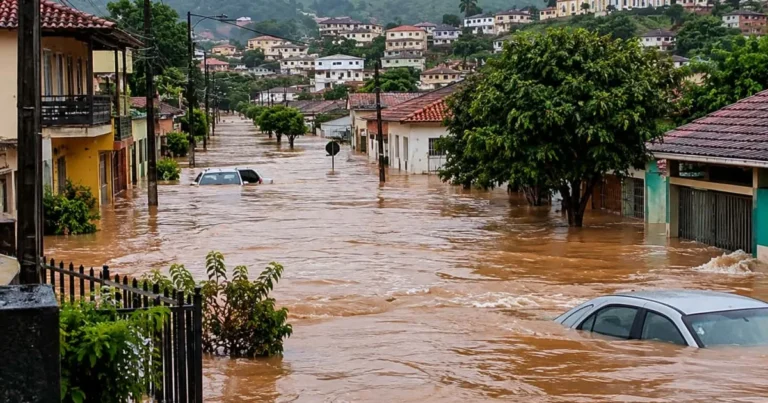 Chuva intensa surpreende moradores e deixa ruas alagadas