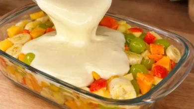 Creme de Ninho com Frutas uma sobremesa cremosa, colorida e fácil de preparar