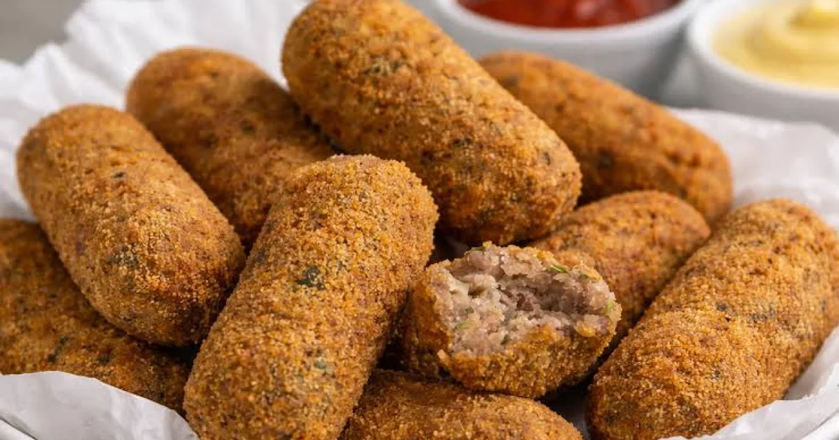 Croquete de carne moída com batata e queijo na Air Fryer: fácil, crocante e irresistível