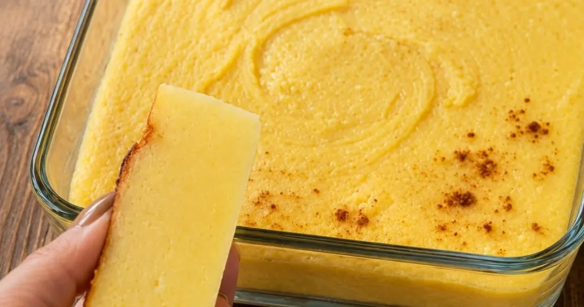 Curau de corte: receita cremosa que fica firme e dá para cortar em quadradinhos