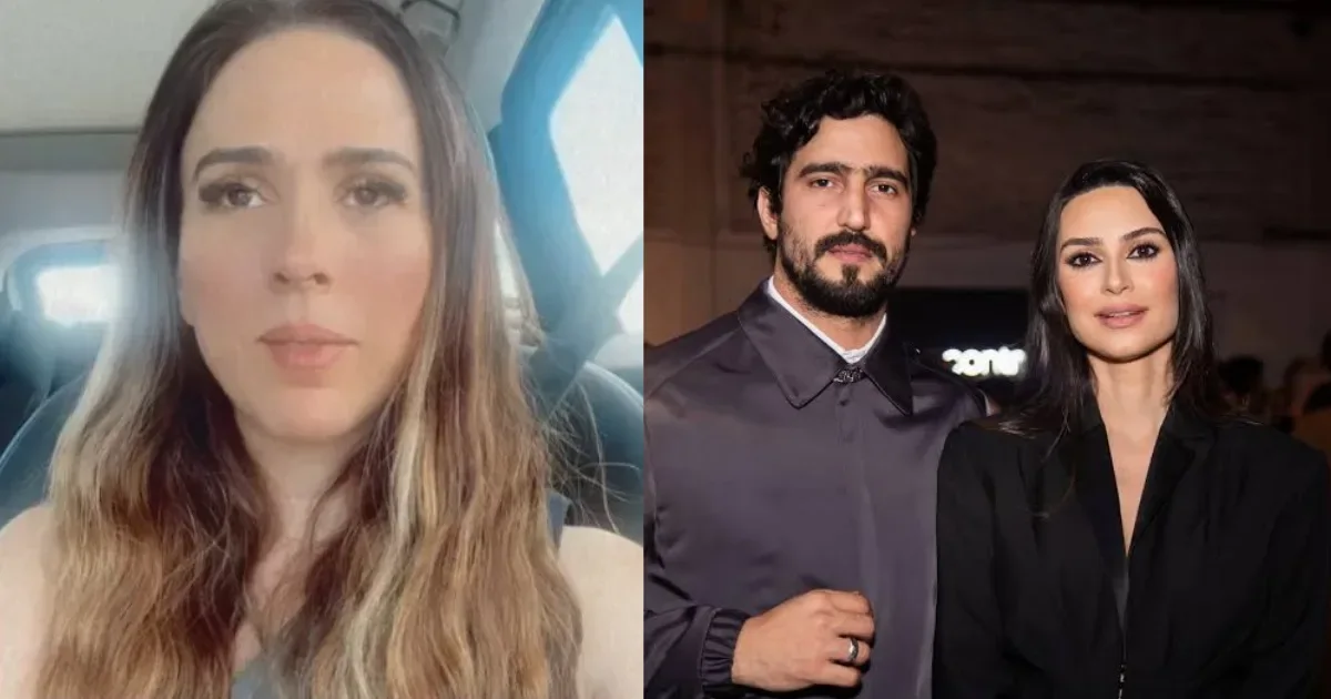 Em festa, Tatá Werneck encontrou Renato Góes, seu ex-namorado, e a atual esposa, Thaila Ayala