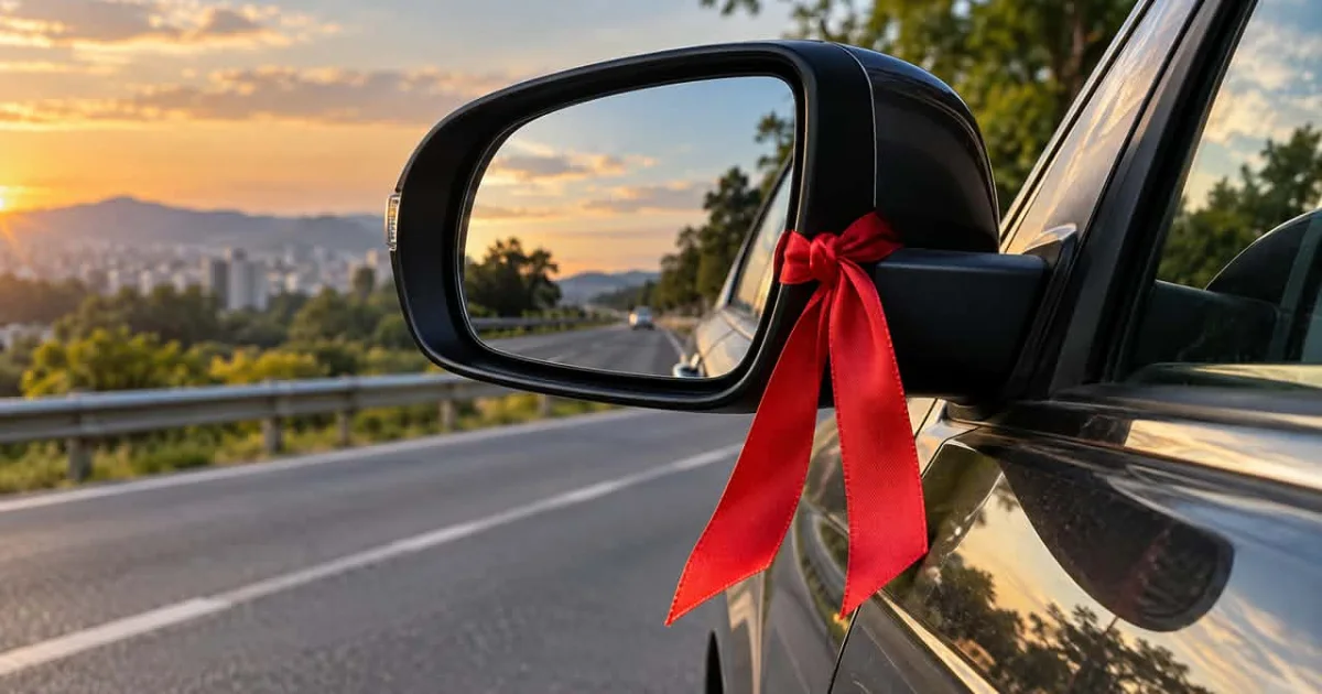 Encontrou uma fita vermelha em um carro?