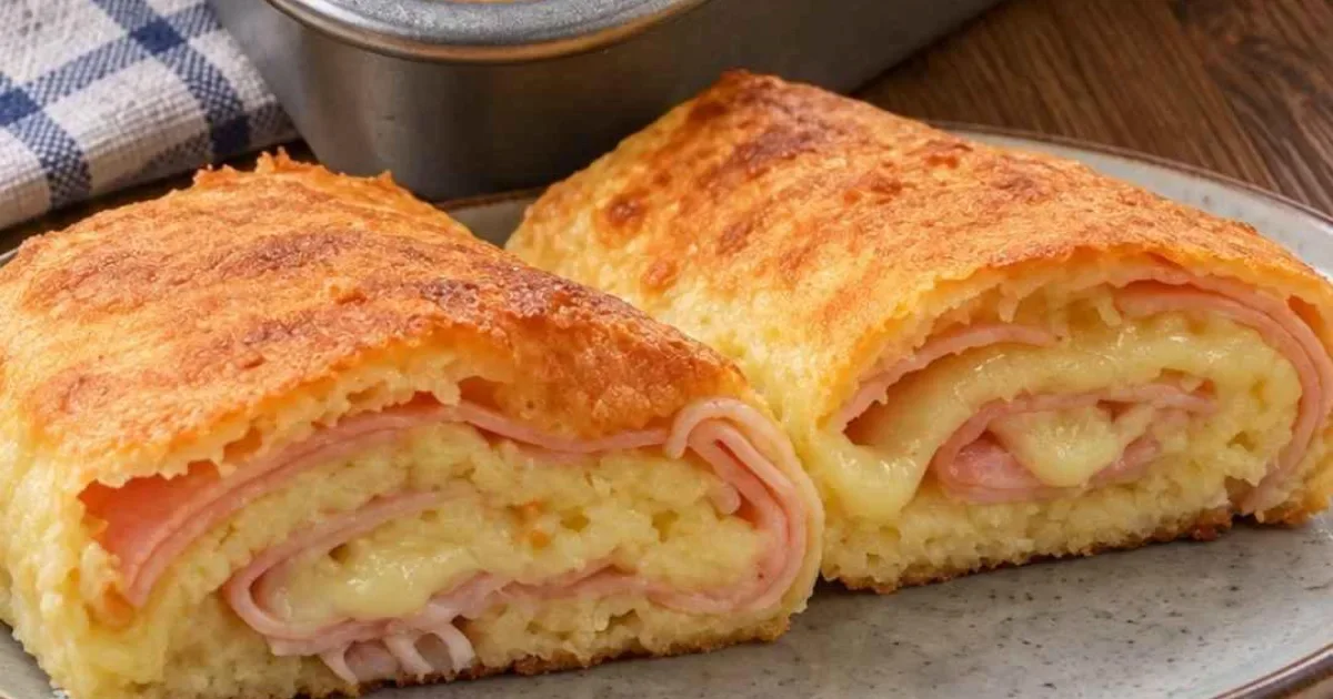 Enrolado de Presunto e Queijo: a receita perfeita para o café da tarde