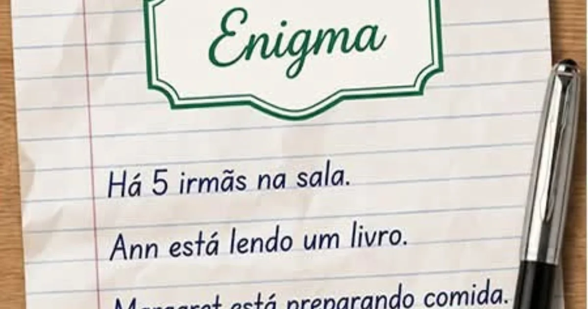 Há 5 irmãs na sala: você consegue descobrir o que a quinta irmã está fazendo?